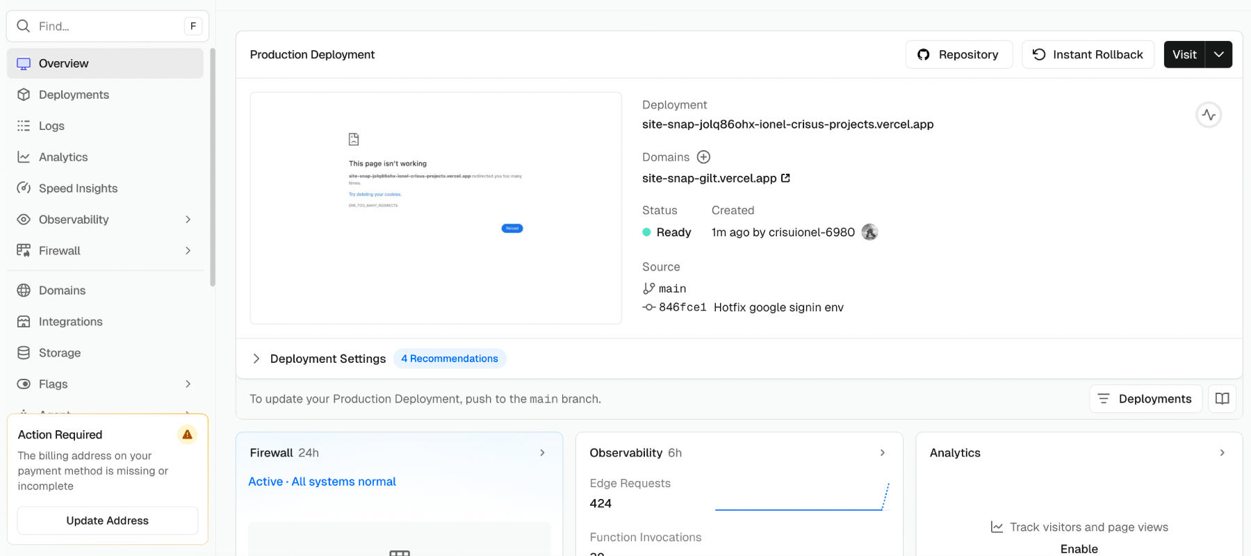 Vercel deployment
